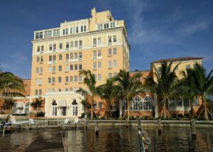 The view from the yacht basin