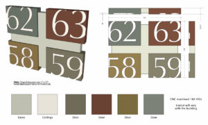 Unitized unit ID has numbers that correlate to the unit doors.  A better way to spend the cost of unit numbers in an interesting expression.  