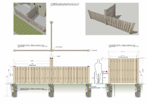 Patio Privacy Fence schematic.