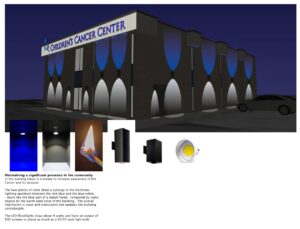 Children's Cancer Center - Illumination.  How many eyes pass your building after hours?  Use that exposure moment to occupy a space in the audience's mental geography.  