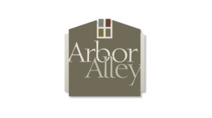 Arbor Alley logo. The references to context are subtle and maintained through the communications package.