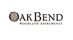 The developed Oak Bend logo.  As simple as a left turn in the property drive line, embroidered with oaks on either side.  Just suggested itself, and totally appropriate.